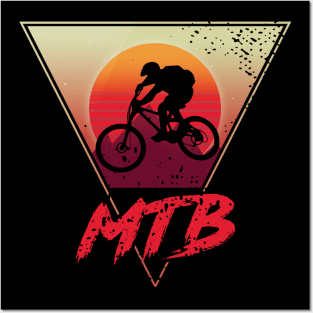 Retro Mountain Biking Posters and Art